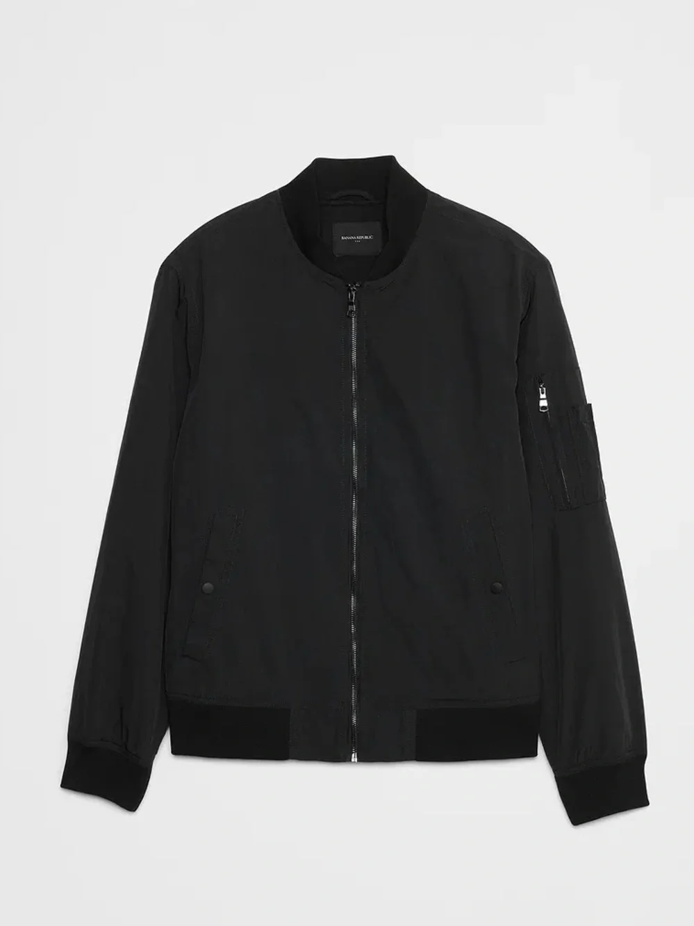 Banana Republic Men's Black Bomber Jacket - L